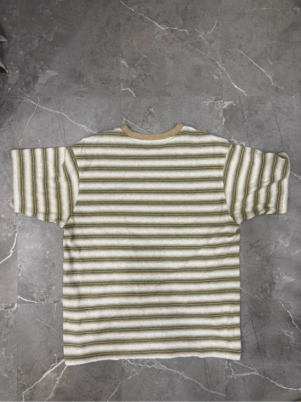 Levi's Men's Striped Pocket T-Shirt Size Small S White Gray Green Tan Tee